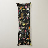  Donkere Botanische Wilde Dieren in Bos Lichaamskussen (Achterkant (Verticaal))