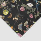  Donkere Botanische Wilde Dieren in Bos Tissuepapier (Detail)