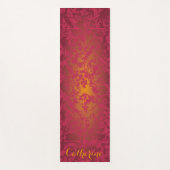 Donkere Bourgogne en goudgelige Yoga Mat (Voorkant)