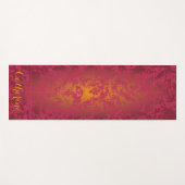Donkere Bourgogne en goudgelige Yoga Mat (Voorkant (horizontaal))