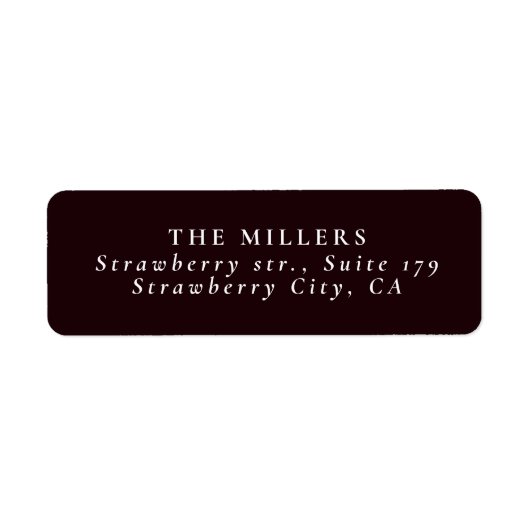 Donkere Bourgogne | Plain Bourgogne geeft adres te Etiket (Voorkant)