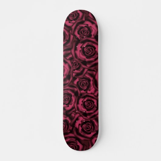 Donkere Bourgogne rozen. Persoonlijk Skateboard (Voorkant)