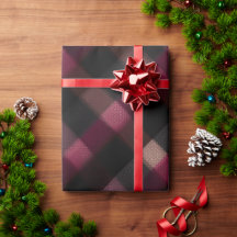 Donkere Bourgondi Zwarte Geruite Ember Plaid Patro