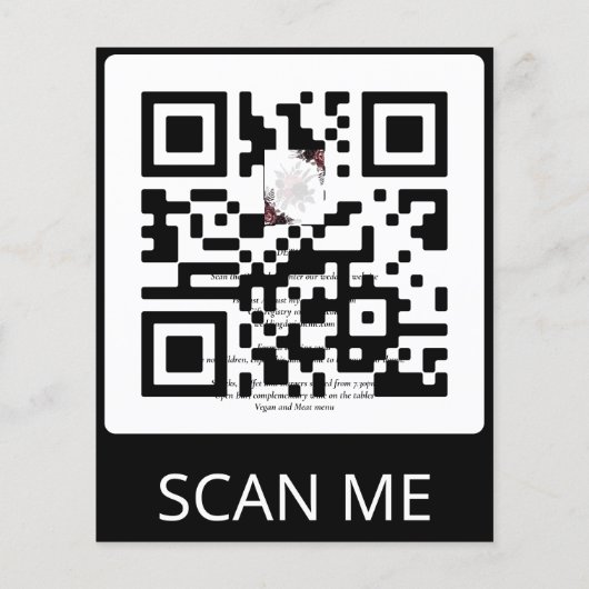 Donkere Bourgondië Zwarte Rozen Bruiloft Herfst Wi Flyer (Achterkant)