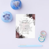 Donkere Bourgondië Zwarte Rozen Bruiloft Herfst Wi Flyer (Enkel)