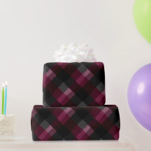 Donkere Bourgondië Zwarte Ruit Embellaard Plaid Pa