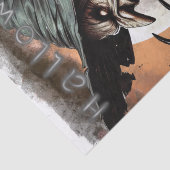 Donkere boze heks tissuepapier (Detail)