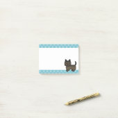 Donkere Brindle Cairn Terrier Cartoon Hond Tekenin Post-it® Notes (Op bureau)