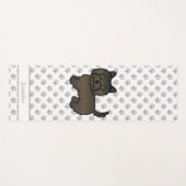 Donkere Brindle Cairn Terrier Hond Met Aangepaste Yogamat (Voorkant (horizontaal))