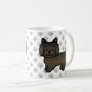 Donkere Brindle Cairn Terrier Schattige Cartoon Ho Koffiemok