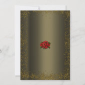 Donkere Brons- en Goudglitter Kerstmis Kaart (Achterkant)