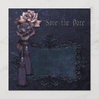 Donkere bruiloft Gothic Save the Date Card