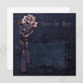 Donkere bruiloft Gothic Save the Date Card (Voorkant / Achterkant)