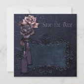 Donkere bruiloft Gothic Save the Date Card (Voorkant)