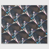 Donkere bruine Arabische paarden met een bril Cadeaupapier (Vlak)