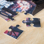 Donkere bruine Arabische paarden met een bril Legpuzzel (Zijkant)