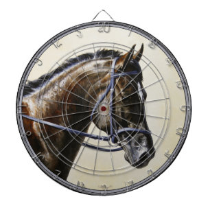 Donkere bruine Bay Trakehner Dressage Horse Dartbord