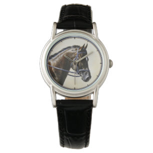 Donkere bruine Bay Trakehner Dressage Horse Horloge