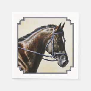 Donkere bruine Bay Trakehner Dressage Horse Servet