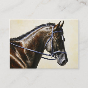 Donkere bruine Bay Trakehner Dressage Horse Visitekaartje