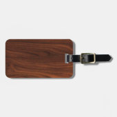 Donkere bruine blik bagagelabel (Voorkant horizontaal)