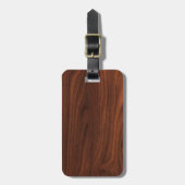 Donkere bruine blik bagagelabel (Voorkant verticaal)