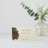 Donkere, bruine eikenplank plaatskaartje (Staand voorkant)