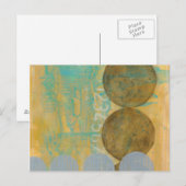 Donkere bruine en grijze cirkels met cijfers briefkaart (Voorkant / Achterkant)