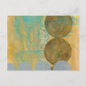 Donkere bruine en grijze cirkels met cijfers briefkaart (Voorkant)