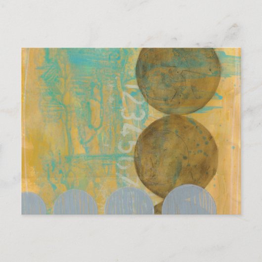 Donkere bruine en grijze cirkels met cijfers briefkaart (Voorkant)