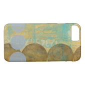 Donkere bruine en grijze cirkels met cijfers Case-Mate iPhone case (Achterkant (Horizontaal))