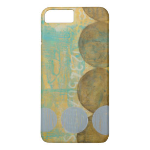 Donkere bruine en grijze cirkels met cijfers 	iPhone 8/7 plus hoesje