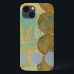 Donkere bruine en grijze cirkels met cijfers Case-Mate iPhone case<br><div class="desc">Donkerbruine en grijze cirkels bevolken dit werk van Jennifer Goldberger,  geplaatst over een oranje en blauwe achtergrond. De grijze Aantallen zijn ook gedrukt op de achtergrond. Een heerlijk abstract werk,  beveel uw exemplaar vandaag!</div>