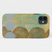 Donkere bruine en grijze cirkels met cijfers Case-Mate iPhone case (Achterkant (horizontaal))