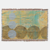 Donkere bruine en grijze cirkels met cijfers deken (Voorkant)