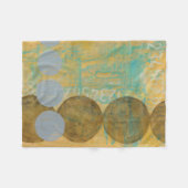 Donkere bruine en grijze cirkels met cijfers fleece deken (Voorkant (Horizontaal))