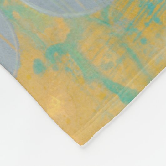 Donkere bruine en grijze cirkels met cijfers fleece deken (Hoek)