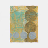 Donkere bruine en grijze cirkels met cijfers fleece deken (Voorkant)