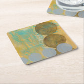 Donkere bruine en grijze cirkels met cijfers kartonnen onderzetters (Schuin)