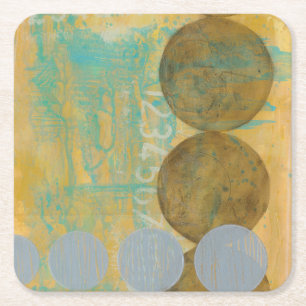 Donkere bruine en grijze cirkels met cijfers kartonnen onderzetters