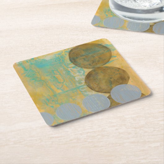 Donkere bruine en grijze cirkels met cijfers kartonnen onderzetters (Schuin)