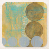 Donkere bruine en grijze cirkels met cijfers kartonnen onderzetters (Voorkant)