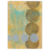 Donkere bruine en grijze cirkels met cijfers klembord (Achterkant)