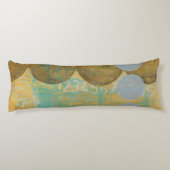 Donkere bruine en grijze cirkels met cijfers lichaamskussen (Achterkant)