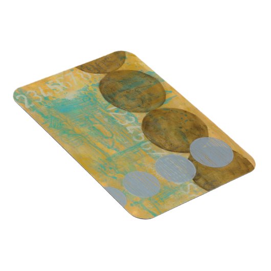 Donkere bruine en grijze cirkels met cijfers magneet (Rechterzijde)