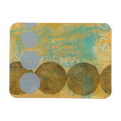 Donkere bruine en grijze cirkels met cijfers magneet (Horizontaal)