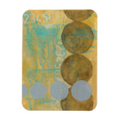 Donkere bruine en grijze cirkels met cijfers magneet (Verticaal)