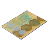 Donkere bruine en grijze cirkels met cijfers notitieboek (Linkerzijde)