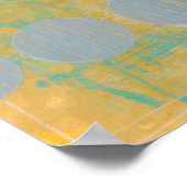 Donkere bruine en grijze cirkels met cijfers poster (Hoek)