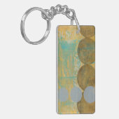 Donkere bruine en grijze cirkels met cijfers sleutelhanger (Voorkant Links)